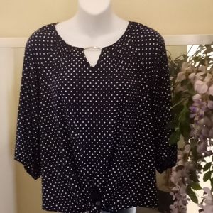 Dress Barn Polka Dot Printed Blouse
